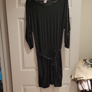 Design History Black Dress with Studded Details